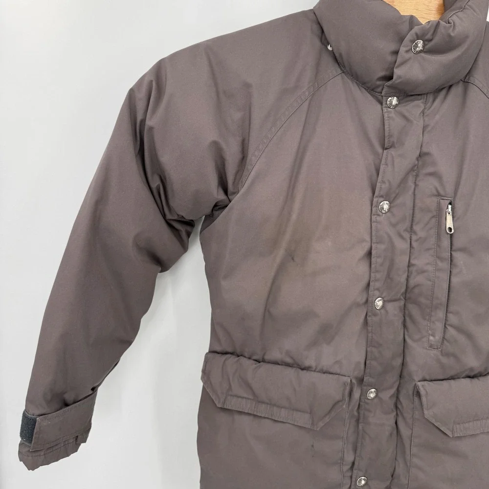 The North Face Puffer Jacket Mens S Brown Vintage No Hood Goose Down USA Made